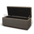 Burton Storage Ottoman, Upholstered with Walnut Base