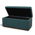 Burton Storage Ottoman, Upholstered with Walnut Base