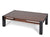 Hand Crafted Walnut Coffee Table; Contrasting Black Leg, Contemporary Design