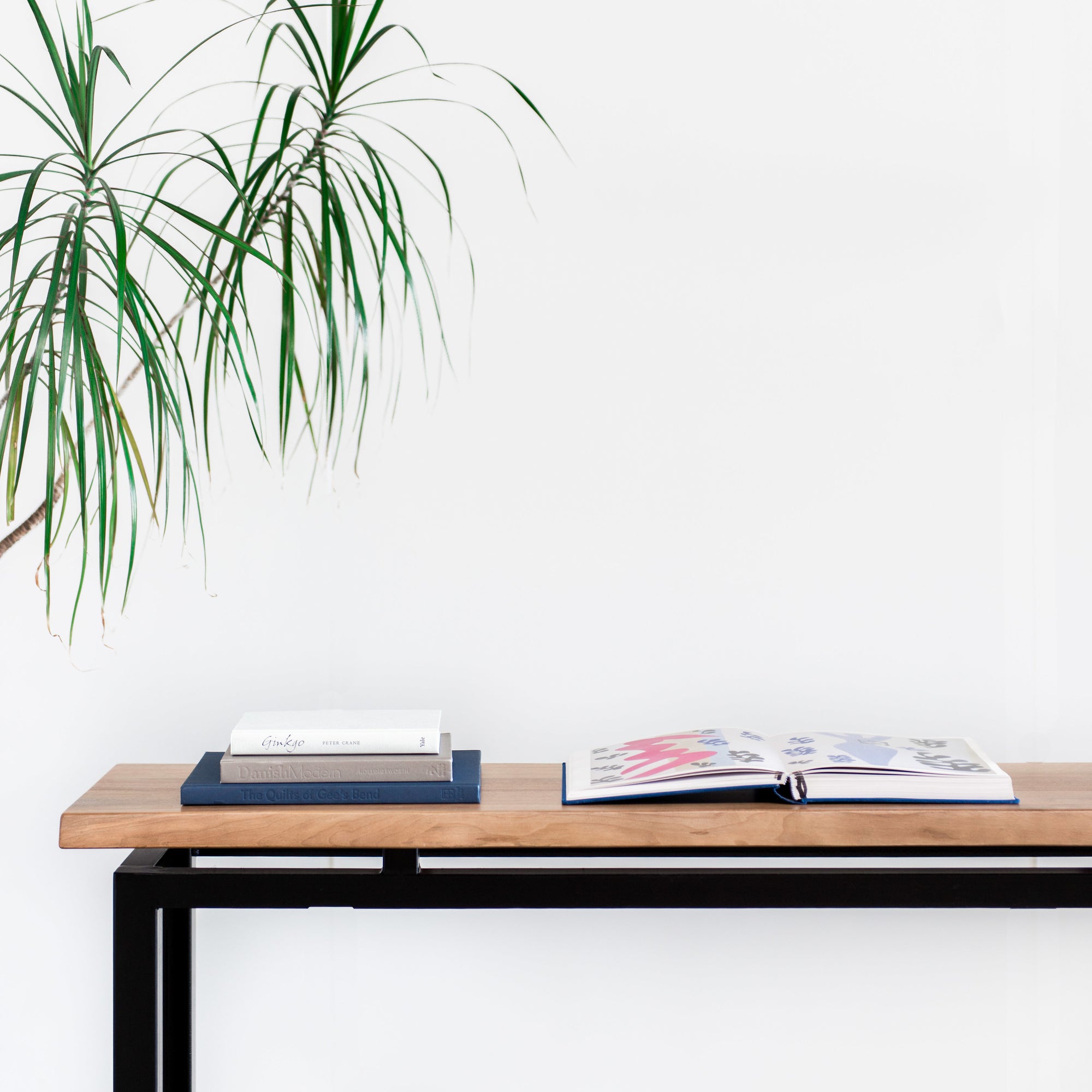 George Live Edge Solid Walnut Console Table