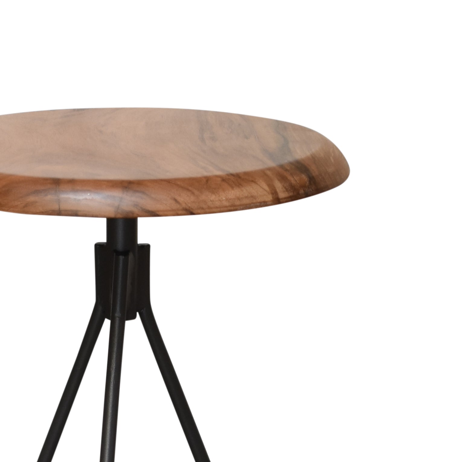 Hudson Walnut and Steel Bar Stool