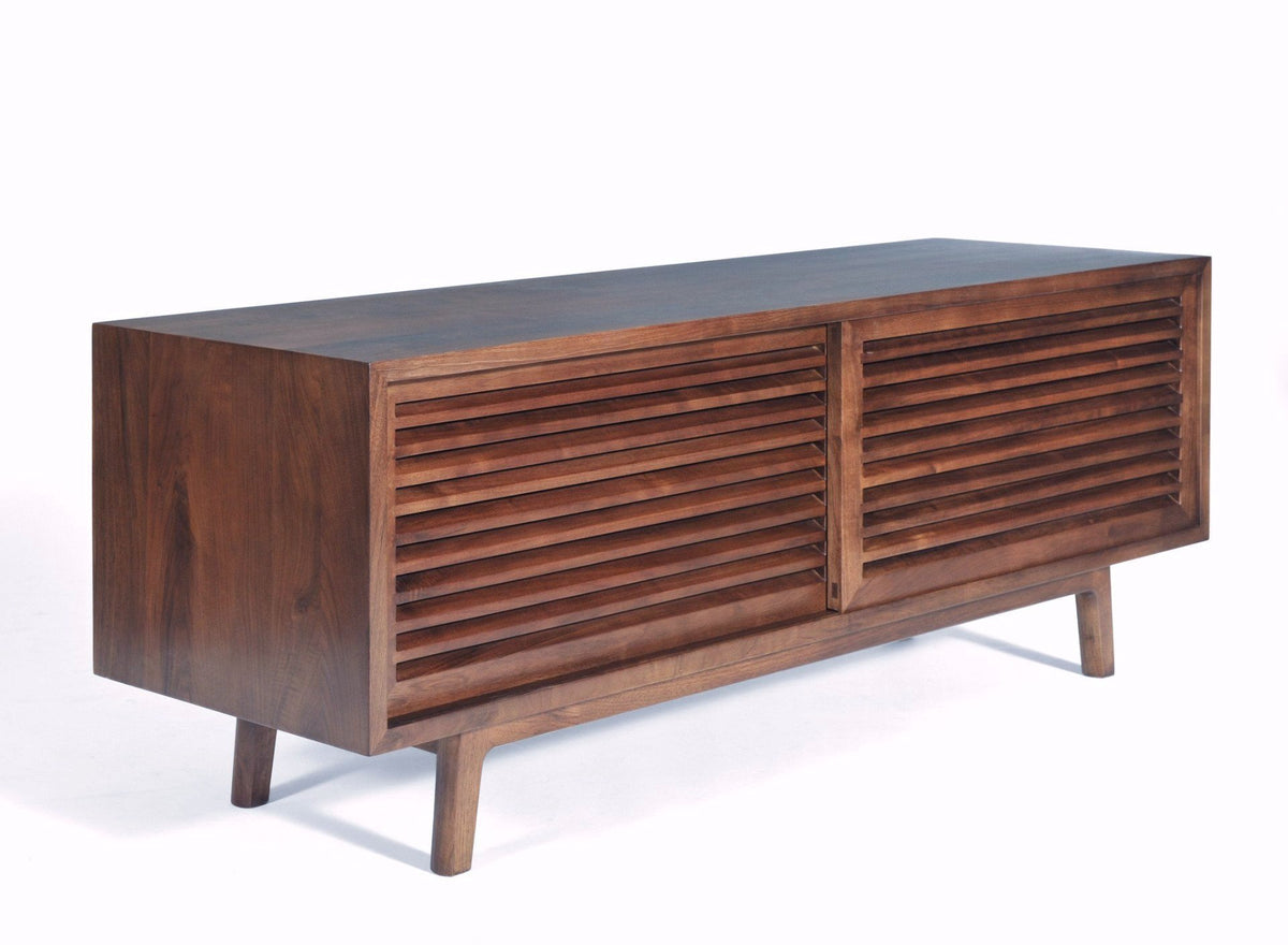 Lewis Solid Walnut Mid Century Modern TV Cabinet