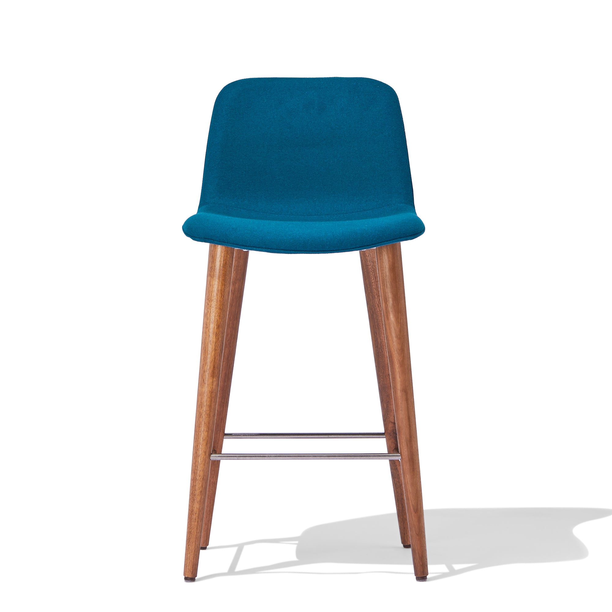 Mackay Modern Counter Stool with Walnut Legs