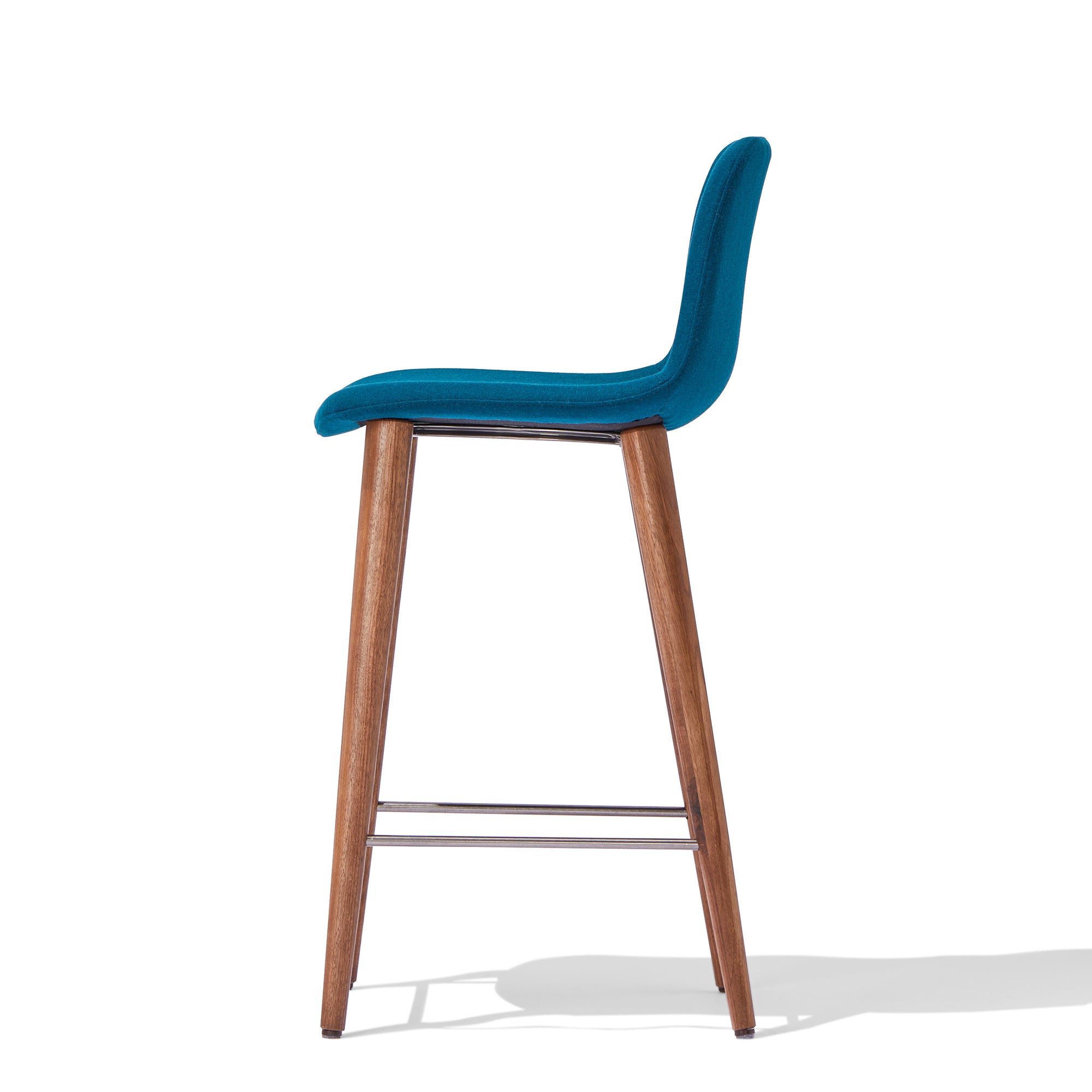 Mackay Modern Counter Stool with Walnut Legs