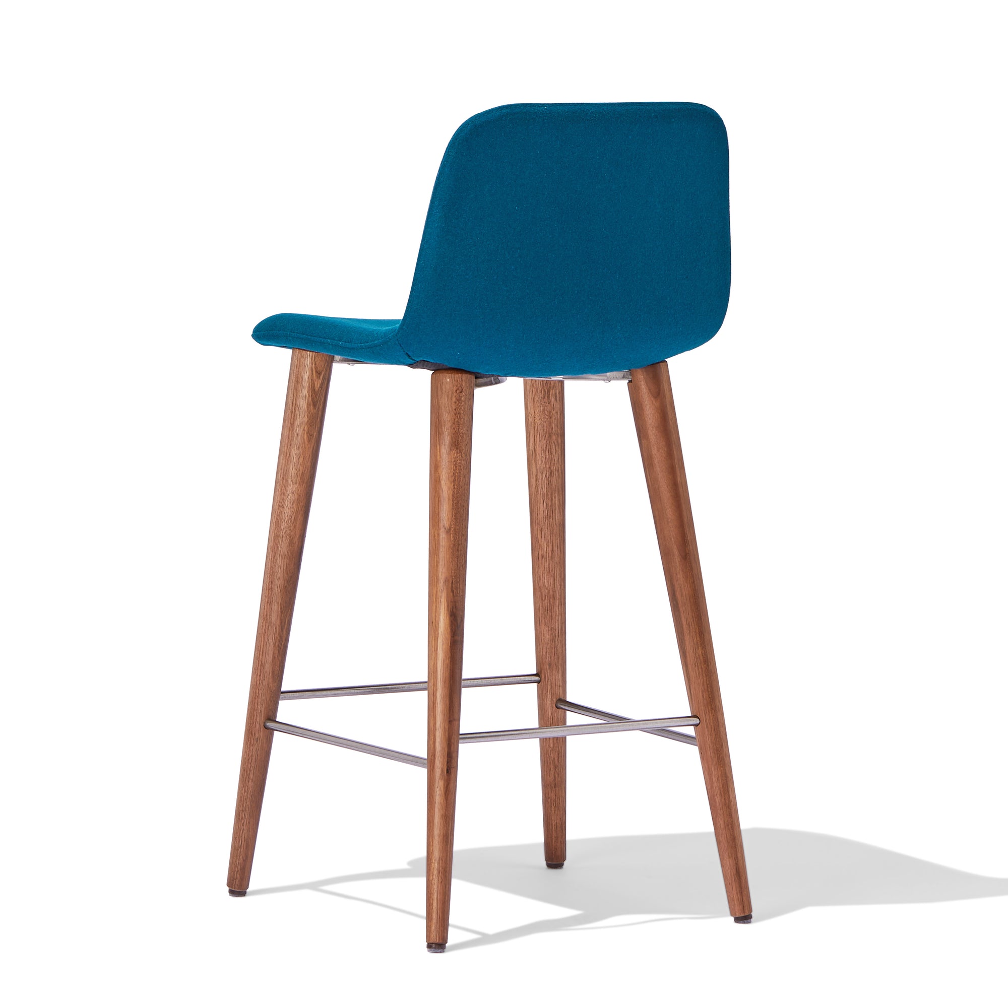 Mackay Modern Counter Stool with Walnut Legs