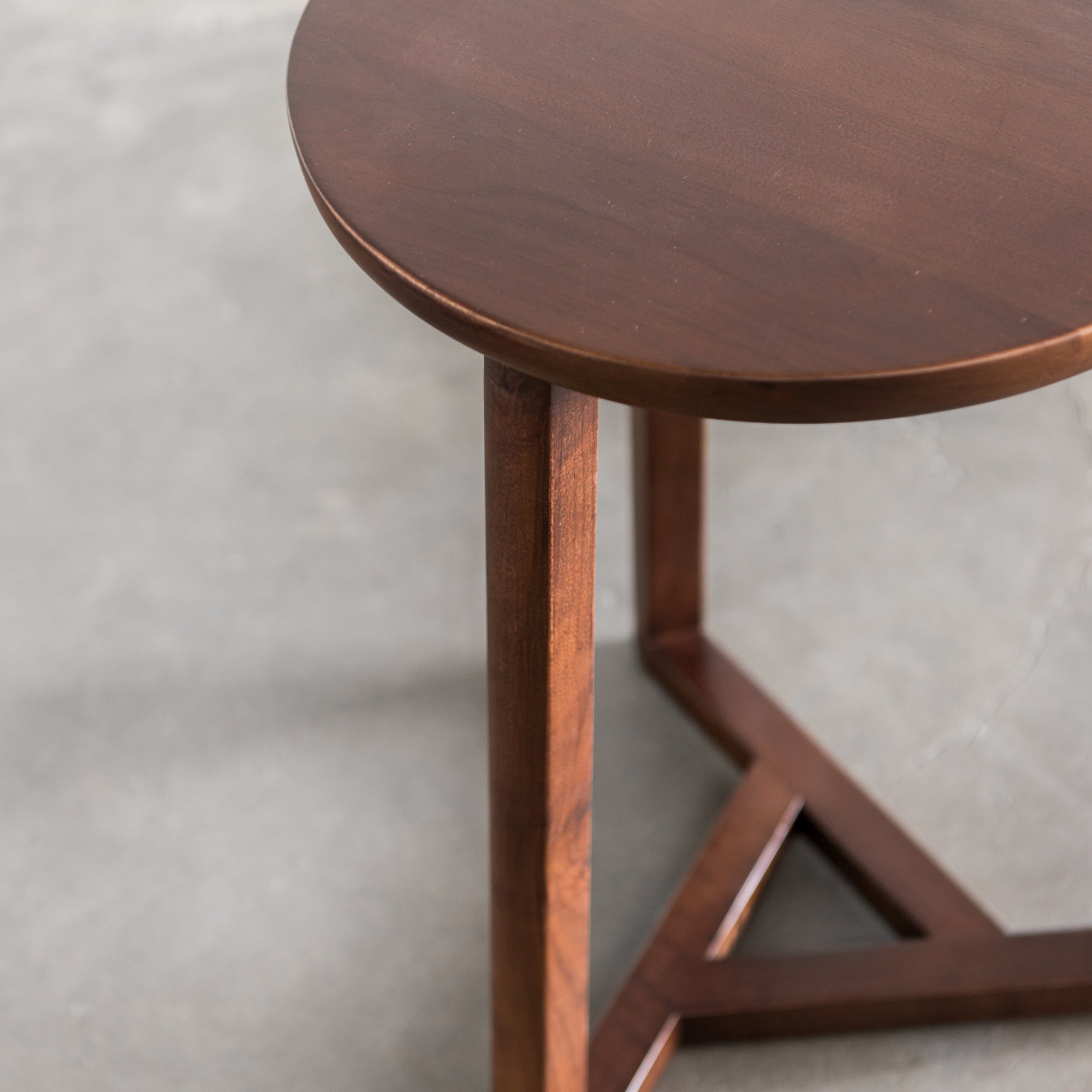 Oslo Walnut Round Side Table