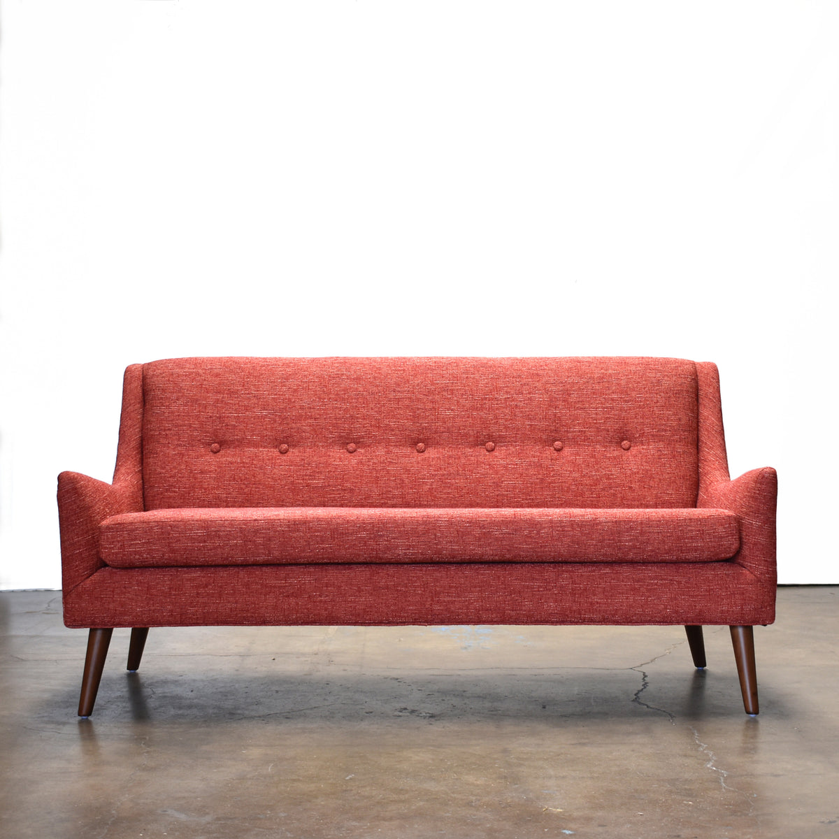 Rex Tufted Mid Century Modern Loveseat