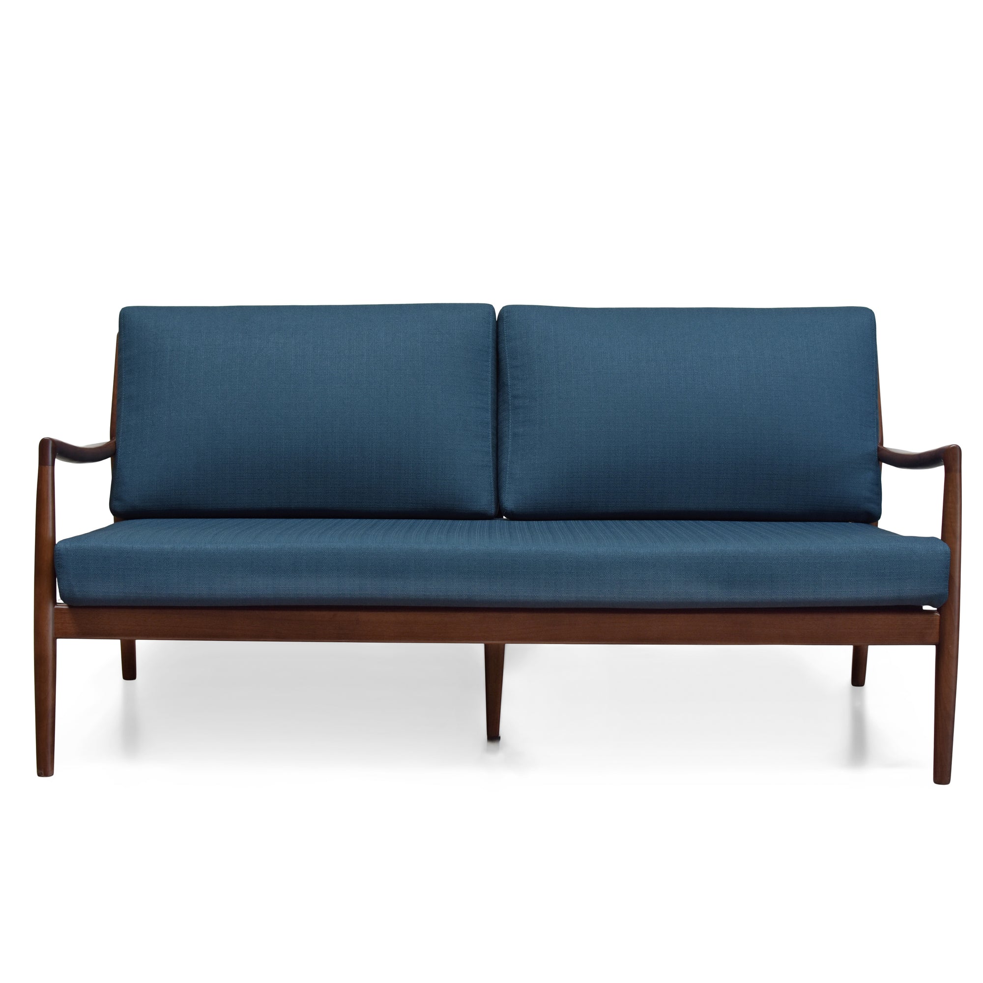 Stella Sofa Azure - Classic Walnut front