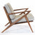 Zach Walnut Mid Century Lounge Chair